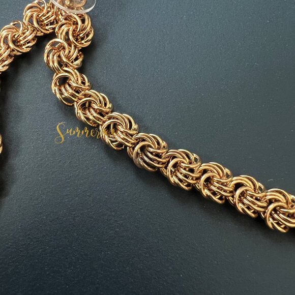 Dannijo Paola Chunky Chains Earrings Gold - Picture 4 of 5